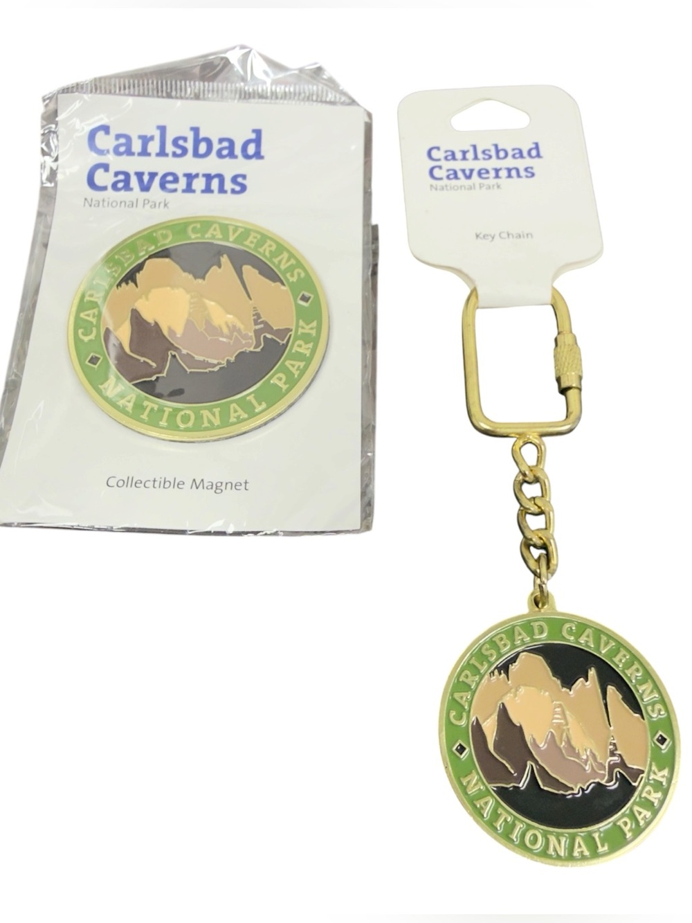 Carlsbad Caverns National Park Collectible Magnet & Keychain Souvenir Set NWT